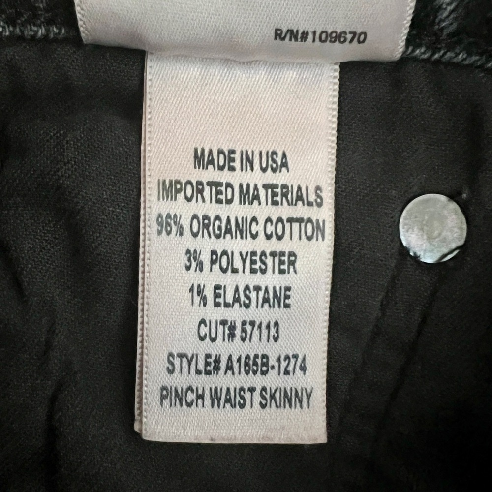 AGOLDE Charcoal Pinch Waist Skinny Jean - Size 27 - Picture 7 of 10